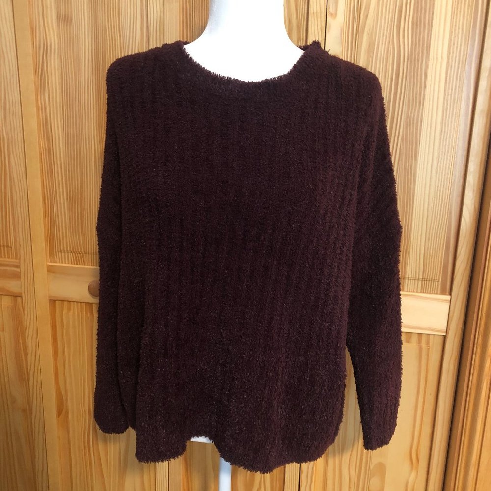 Fluffy Dark Magenta Sweater